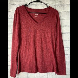 Long sleeve shirt v neck size M